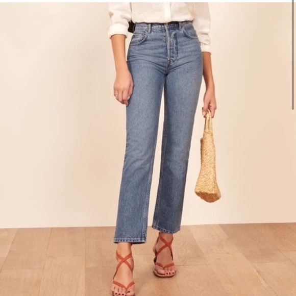 Reformation Denim - Reformation Cynthia High Relaxed Jean Aegean 28